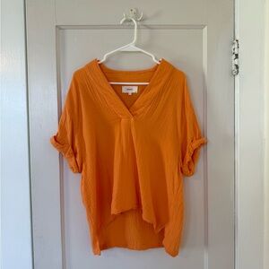 Xirena Orange Gauze Top - XS